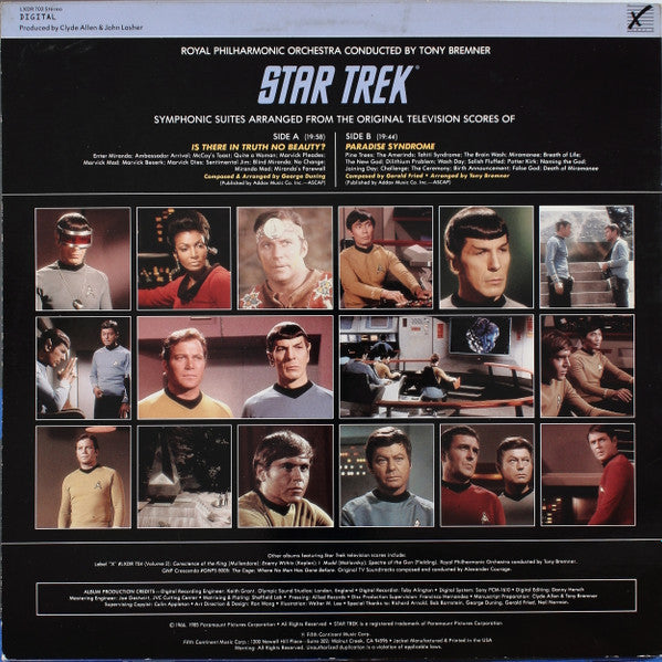 Star Trek Symphonic Suites Arranged From The Original Television Scores