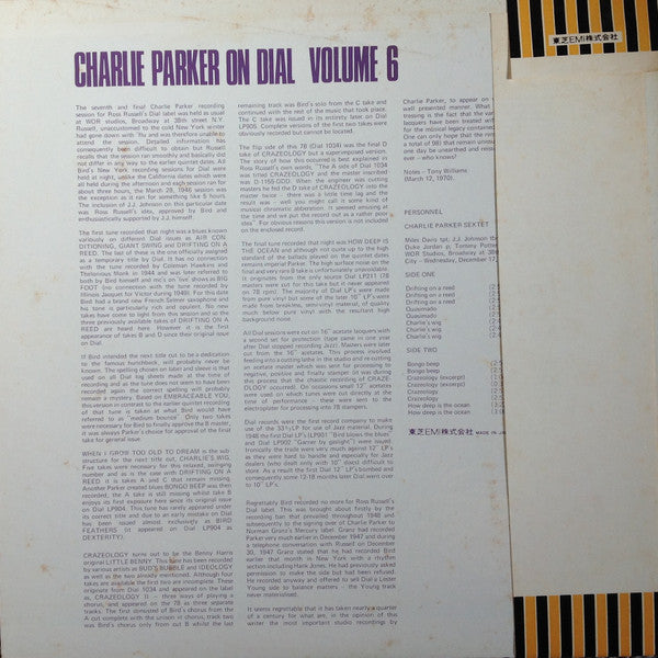 Charlie Parker On Dial (Volume 6) = チャーリー・パーカー・オン・ダイアル Vol.6