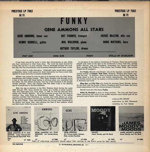 Master Release: Funky by Gene Ammons