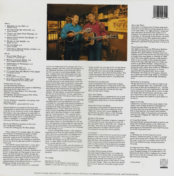 Master Release: Old Time Duets by The Whitstein Brothers