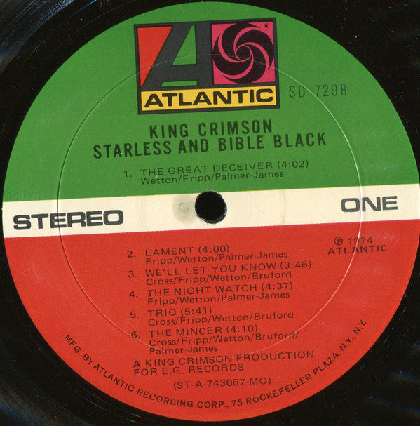 Starless And Bible Black