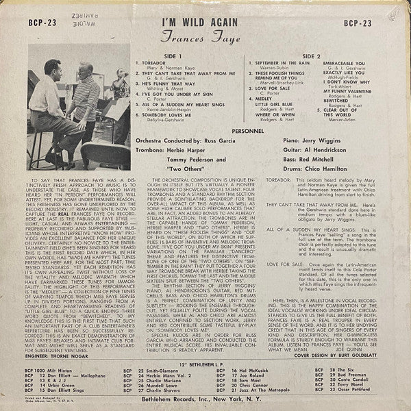 Release: I'm Wild Again-Vinyl-US-1955-BCP-23-8938086