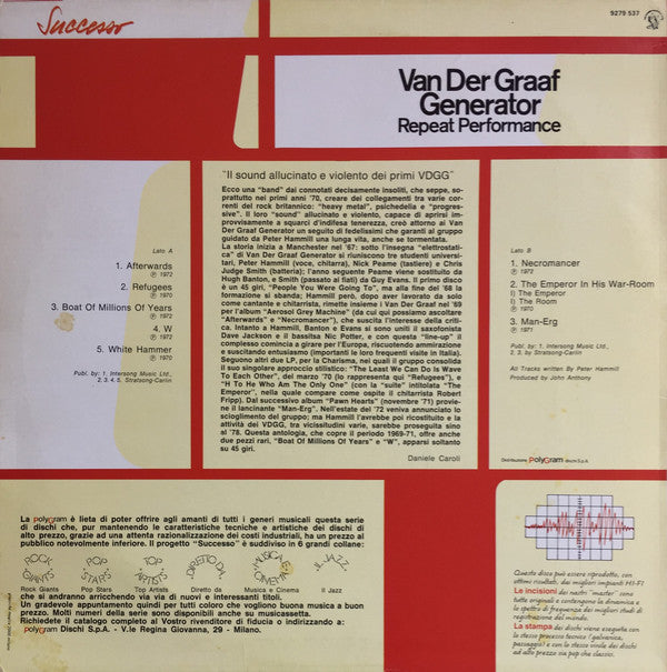 Master Release: Repeat Performance by Van Der Graaf Generator