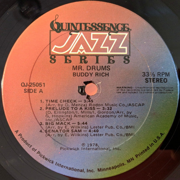 Release: Mr. Drums-Vinyl-US-1978-QJ-25051-1267566