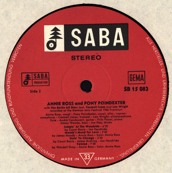 Recorded At The Tenth German Jazz Festival In Frankfurt