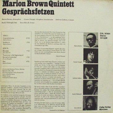 Master Release: Gesprächsfetzen by Marion Brown