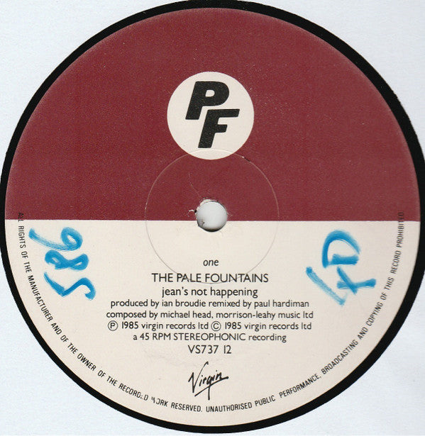 Master Release: Jean's Not Happening by The Pale Fountains
