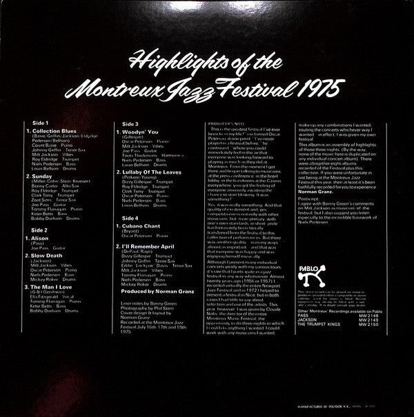 Release: The Montreux Collection-Vinyl-Japan-1976-MW 9073/4-7186549