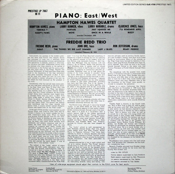 Master Release: Piano: East/West by Freddie Redd