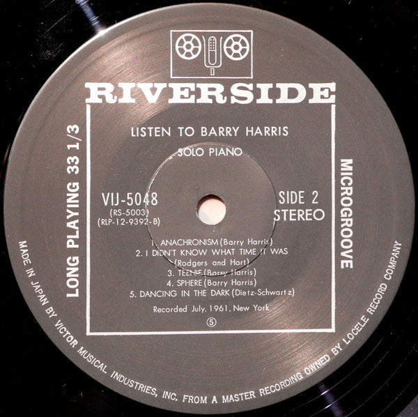 Listen To Barry Harris . . . Solo Piano