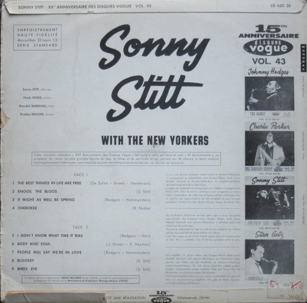 Sonny Stitt With The New Yorkers