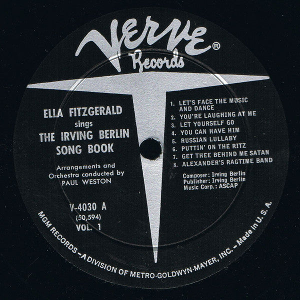 Ella Fitzgerald Sings The Irving Berlin Song Book, Volume 1