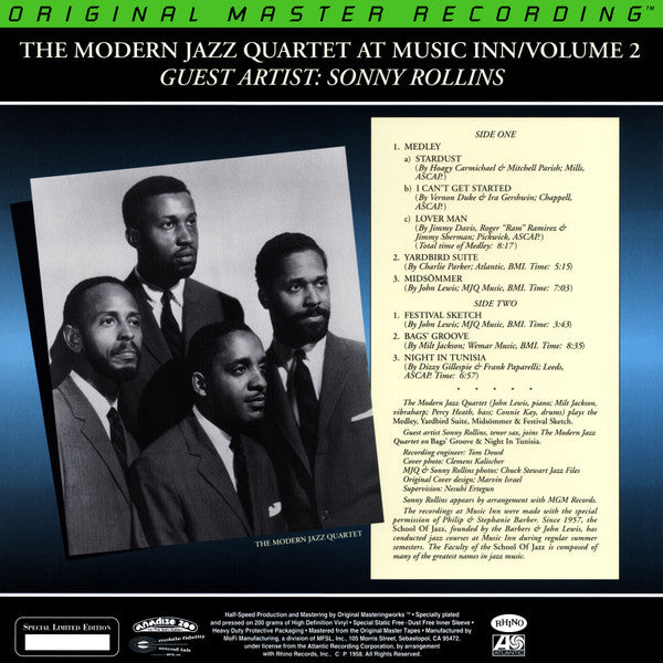 Release: The Modern Jazz Quartet At Music Inn —  Volume 2-Vinyl-US-1995-MFSL 1-228, MFSL 1-228, MFSL 1-228-3153157