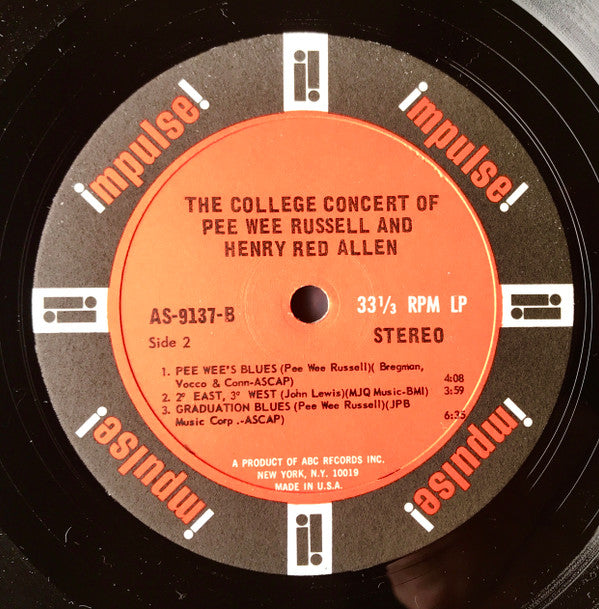 The College Concert Of Pee Wee Russell And Henry Red Allen