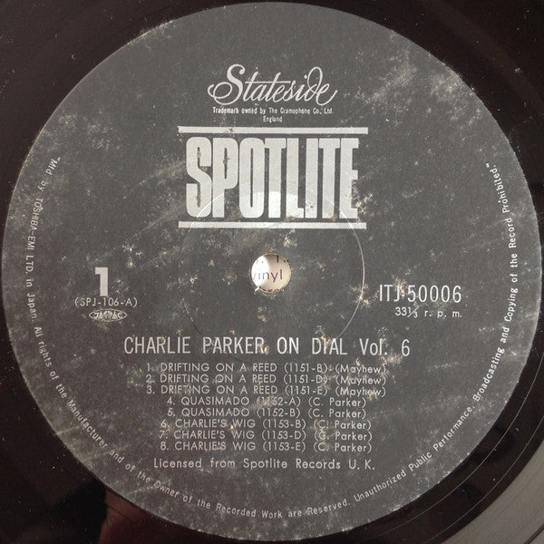 Charlie Parker On Dial (Volume 6) = チャーリー・パーカー・オン・ダイアル Vol.6