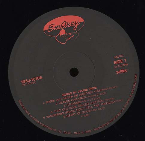 Songs By Jackie Paris