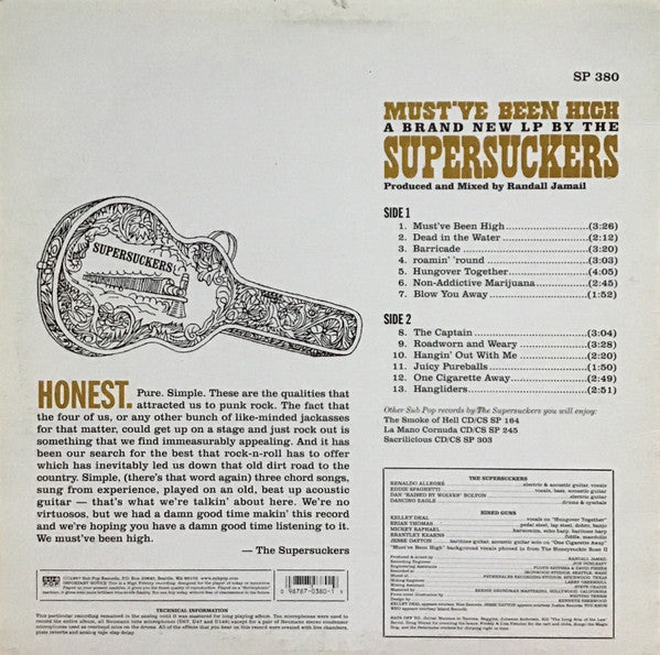 Master Release: Must've Been High by Supersuckers