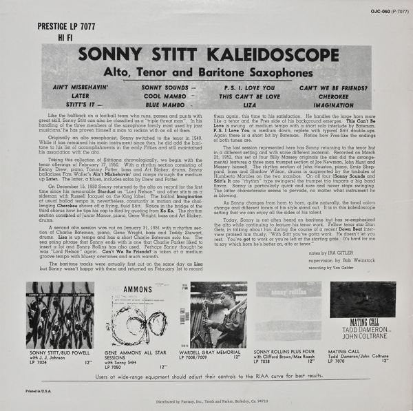 Master Release: Kaleidoscope by Sonny Stitt