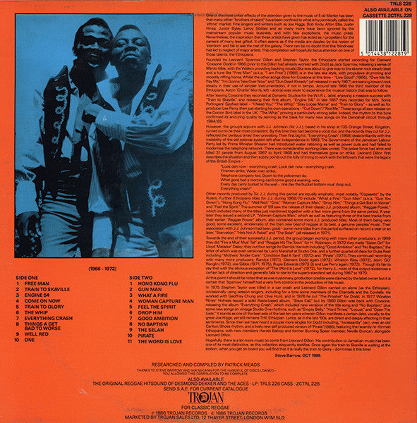 Release: The Original Reggae Hitsound Of The Ethiopians-Vinyl-UK-1986-TRLS 228-7145095