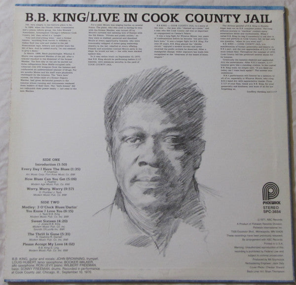 Release: Live In Cook County Jail-Vinyl-US-1978-SPC-3654-3195745