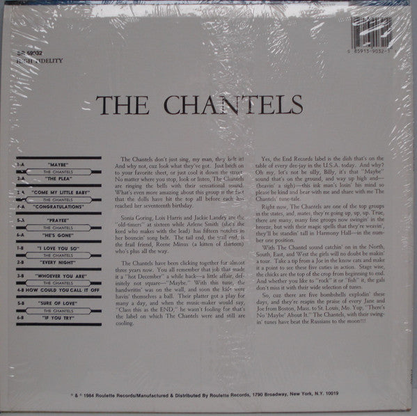 Release: We Are The Chantels-Vinyl-US-1984-SR 59032-3359292