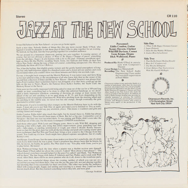 Master Release: Jazz At The New School by Eddie Condon