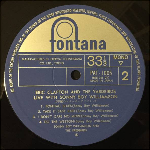 Eric Clapton And The Yardbirds Live With Sonny Boy Williamson