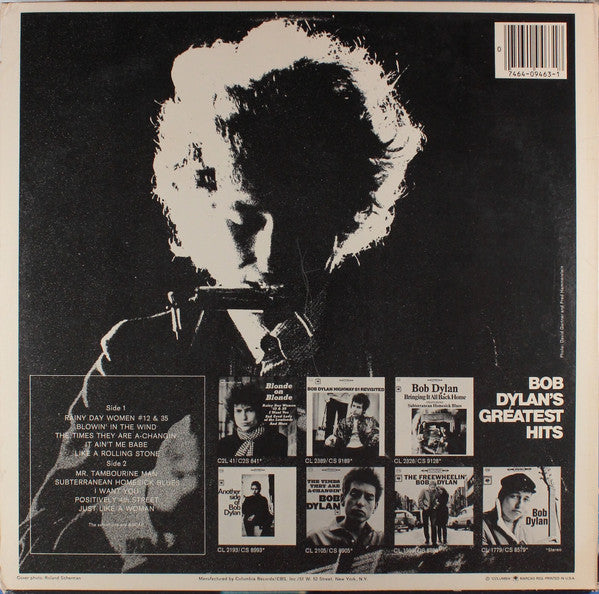 Release: Bob Dylan's Greatest Hits-Vinyl-US-None-JC 9463-7435831