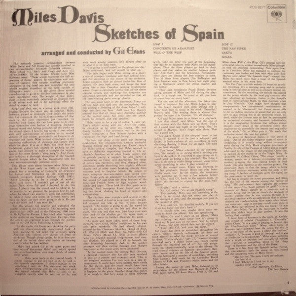 Release: Sketches Of Spain-Vinyl-US-1974-PC 8271, KCS 8271-2656715