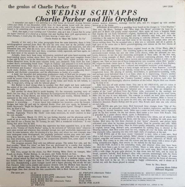 Release: Swedish Schnapps-Vinyl-Japan-1981-UMV 2030-9104620
