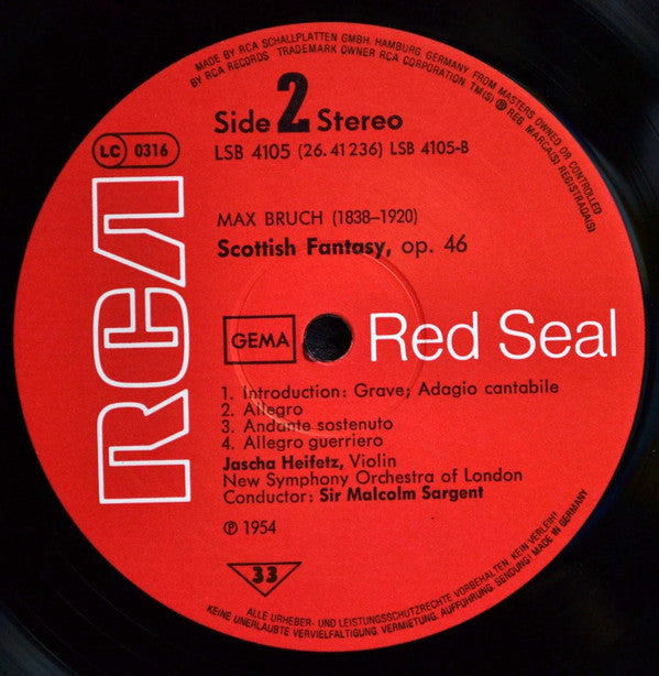 Violin Concerto In D / Scottish Fantasy