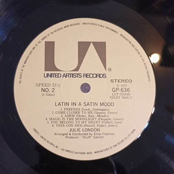 Julie London Sings Latin In A Satin Mood