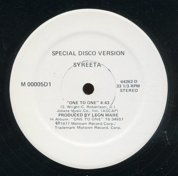 Release: Do It For Me / One To One-Vinyl-US-1977-M 00005D1, M00005D1-1403698