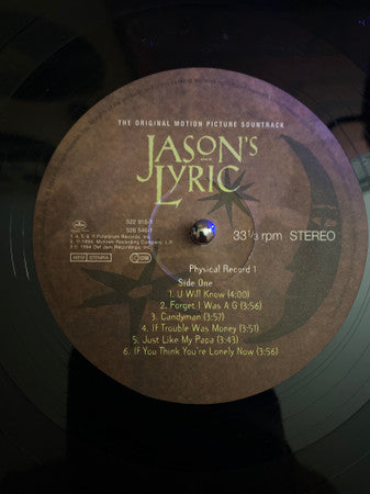 Release: Jason's Lyric - The Original Motion Picture Soundtrack-Vinyl-Netherlands-1994-522 915-1-1774961