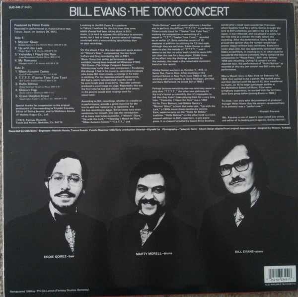 Release: Bill Evans Live In Tokyo-Vinyl-US-1988-OJC-345, F-9457-1934465