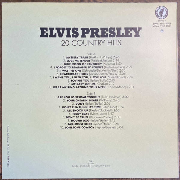 Master Release: 20 Country Hits by Elvis Presley