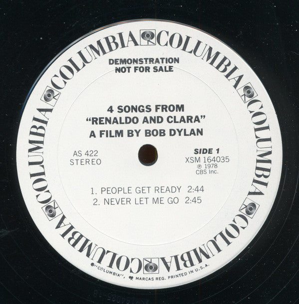 Master Release:  4 Songs From "Renaldo And Clara" A Film By Bob Dylan by Bob Dylan