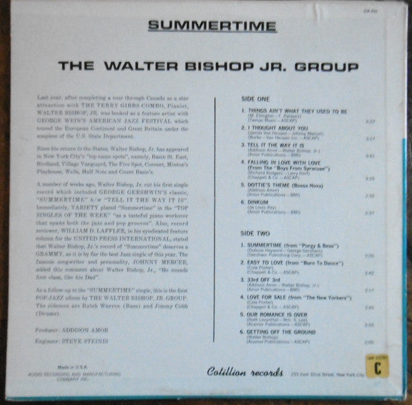 Master Release: Summertime by The Walter Bishop Jr. Group