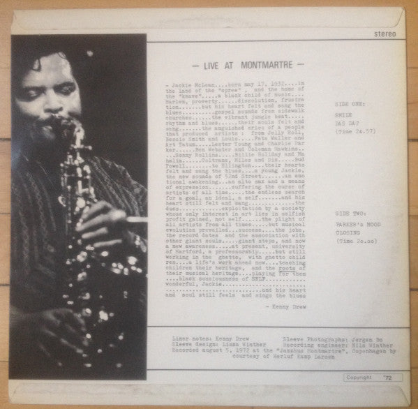 Release: Live At Montmartre-Vinyl-Denmark-1972-SCS 1001-9171452