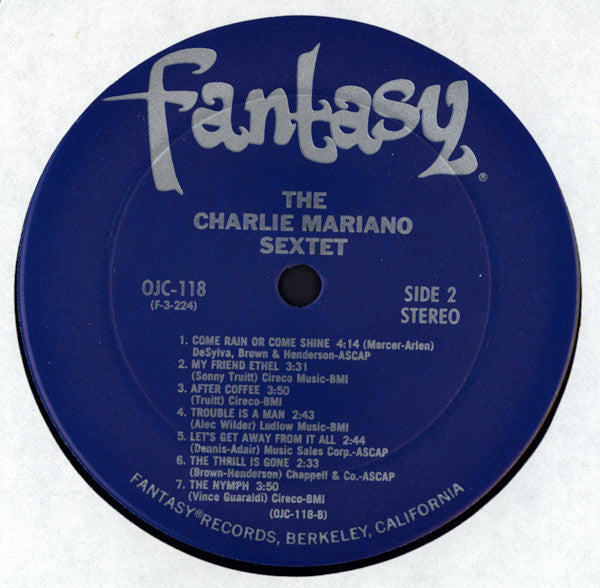 The Nat Pierce-Dick Collins Nonet / The Charlie Mariano Sextet