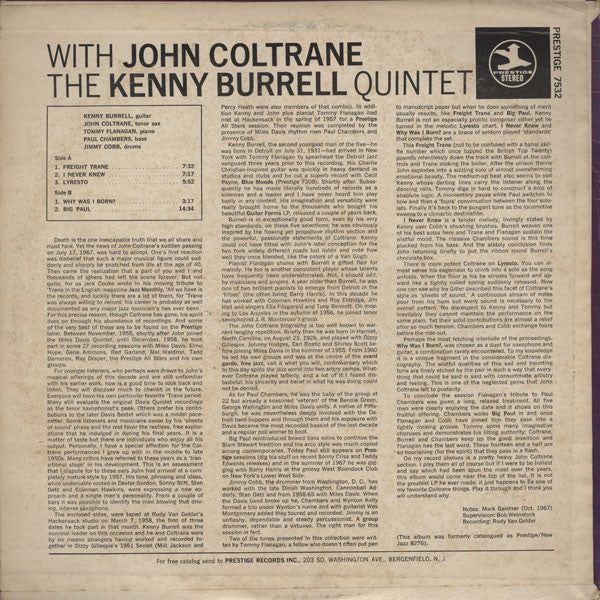 The Kenny Burrell Quintet With John Coltrane