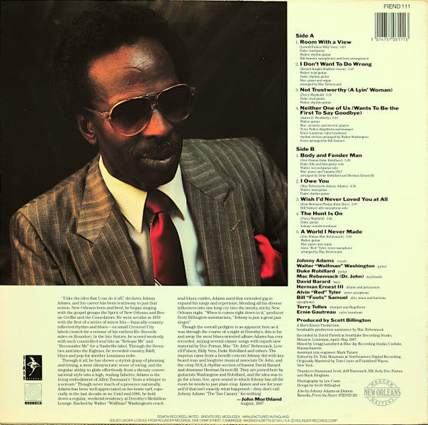 Master Release: Room With A View Of The Blues by Johnny Adams