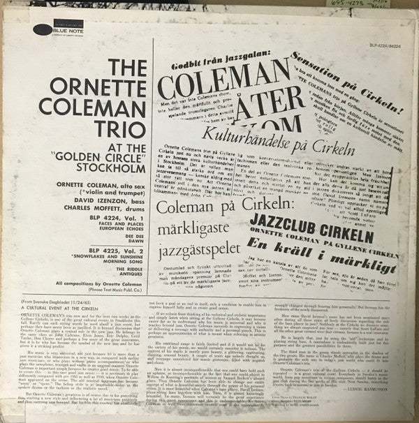 Release: At The "Golden Circle" Stockholm (Volume One)-Vinyl-US-None-BLP 4224, BST 84224-6905722