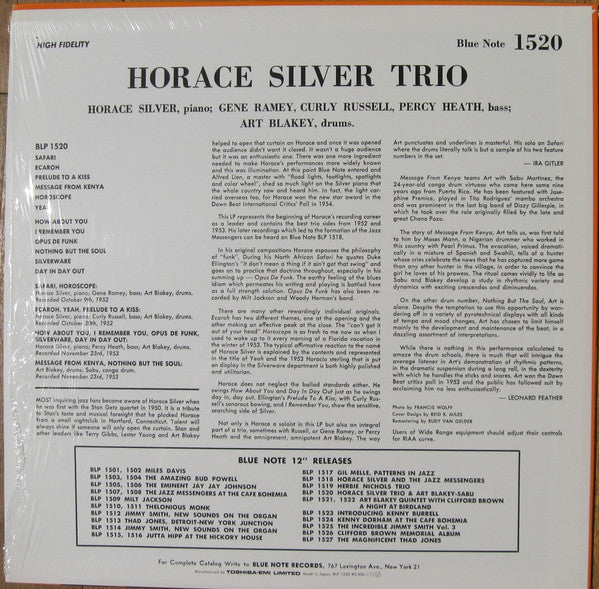 Release: Horace Silver Trio-Vinyl-Japan-1983-BLP 1520-7392891