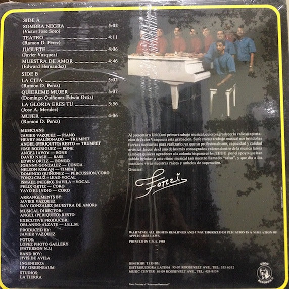 Master Release: Javier Vazquez Presenta a Fonzi Cruz Y su Orquesta Sensacion by Fonzi Cruz Y su Orquesta Sensacion