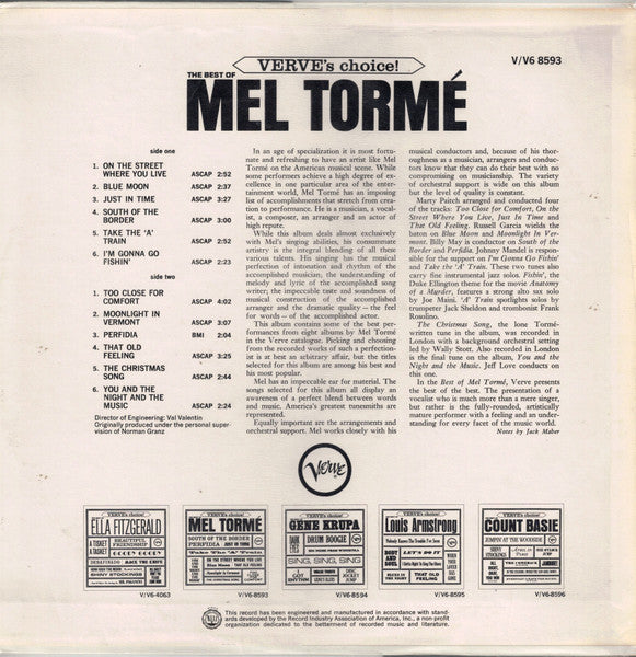 The Best Of Mel Tormé