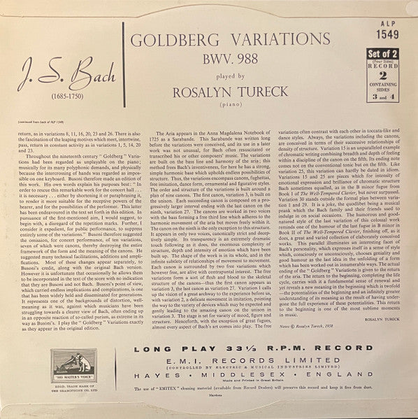 J. S. Bach: Goldberg Variations (record 2)