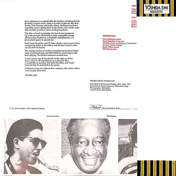Master Release: No Holds Barred by The Dave McKenna Swing Six