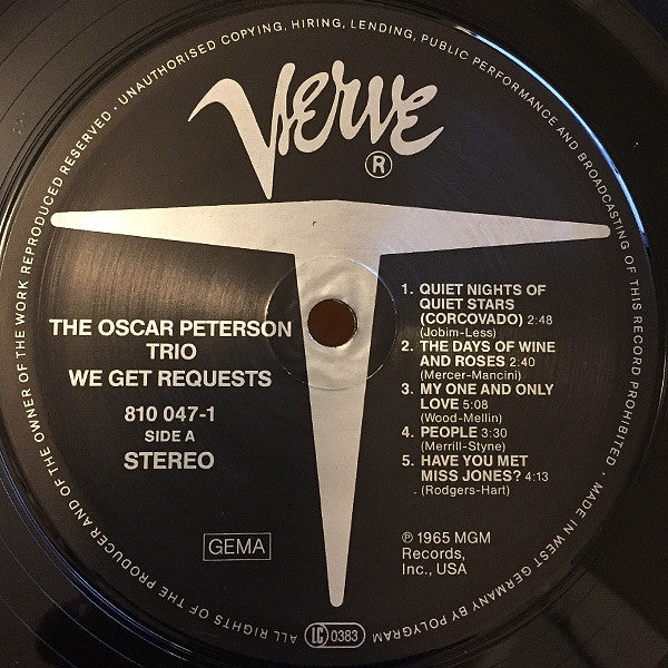 Release: We Get Requests-Vinyl-Germany-1986-810 047-1-2887541