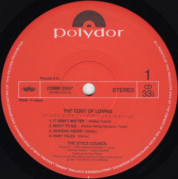 The Cost Of Loving = ザ・コスト・オブ・ラヴィング